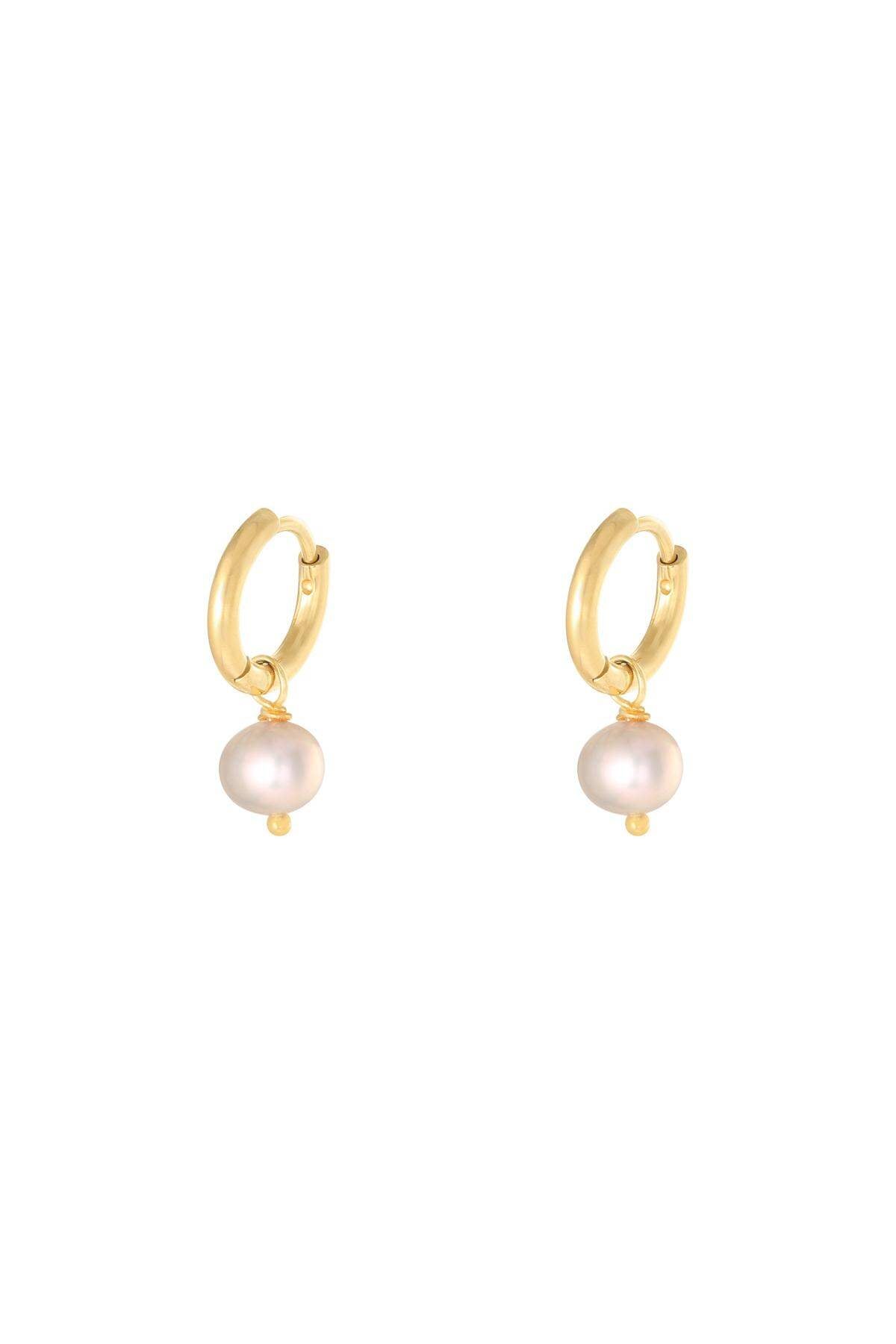 Earrings Pearl Of The Sea Grey Stainless Steel