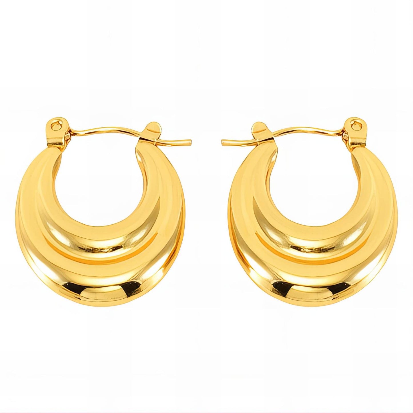 "BOLD HOOPS" 18K gold plated