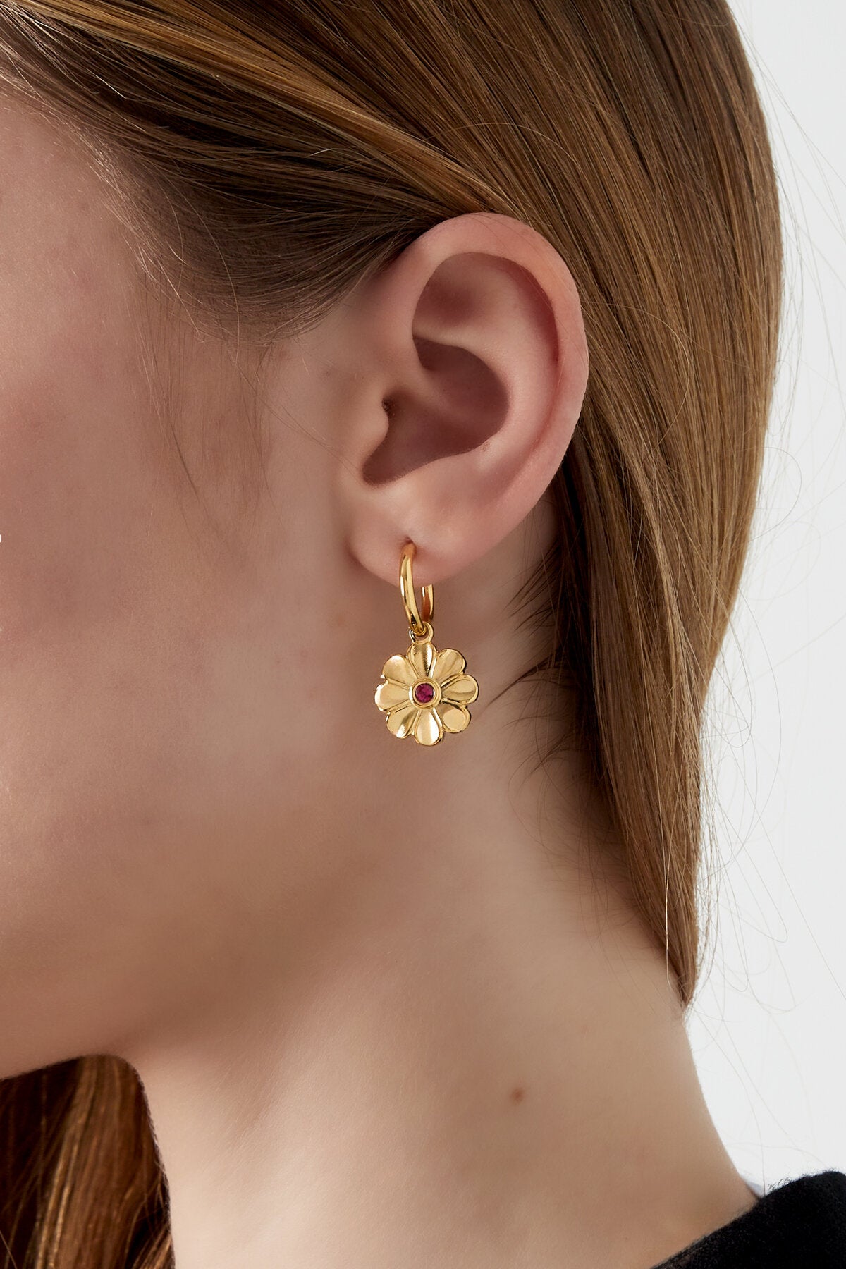 shimmering flower earrings