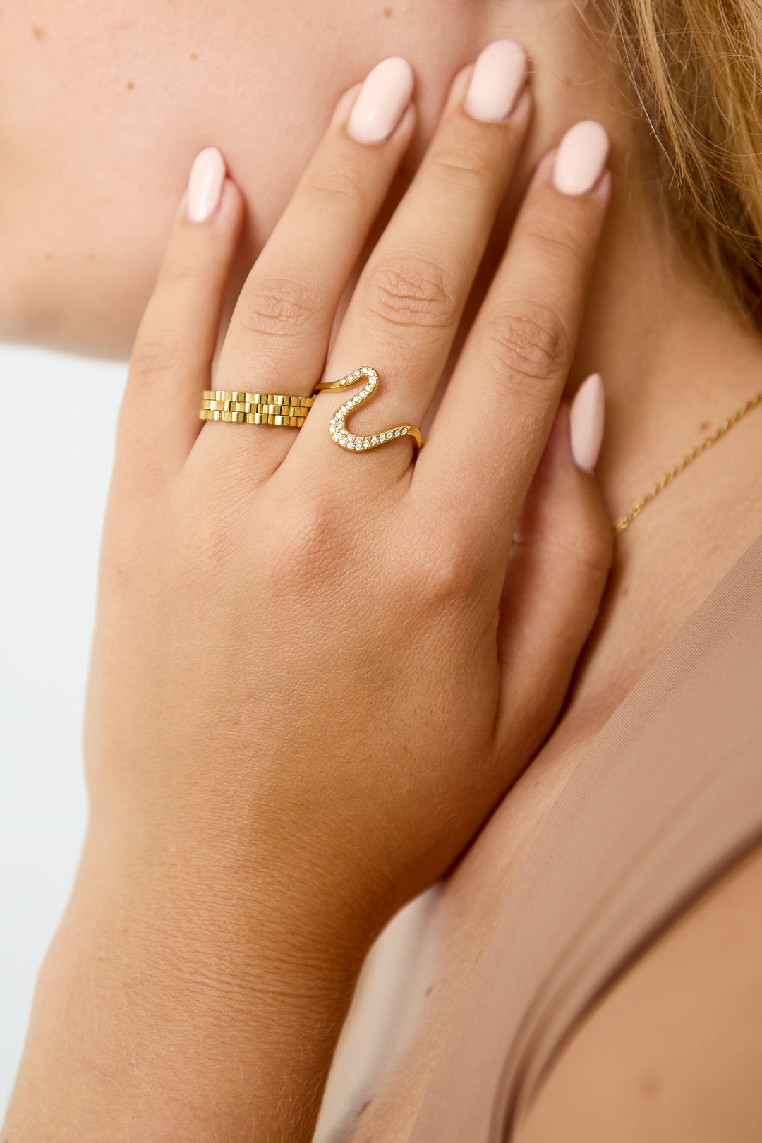 Stainless Steel Statement Rings Lines Simple Daily Simple Series Women's jewelry