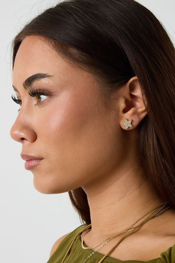 Stainless Steel Stud Earrings Star Simple Daily Simple Series Women's jewelry