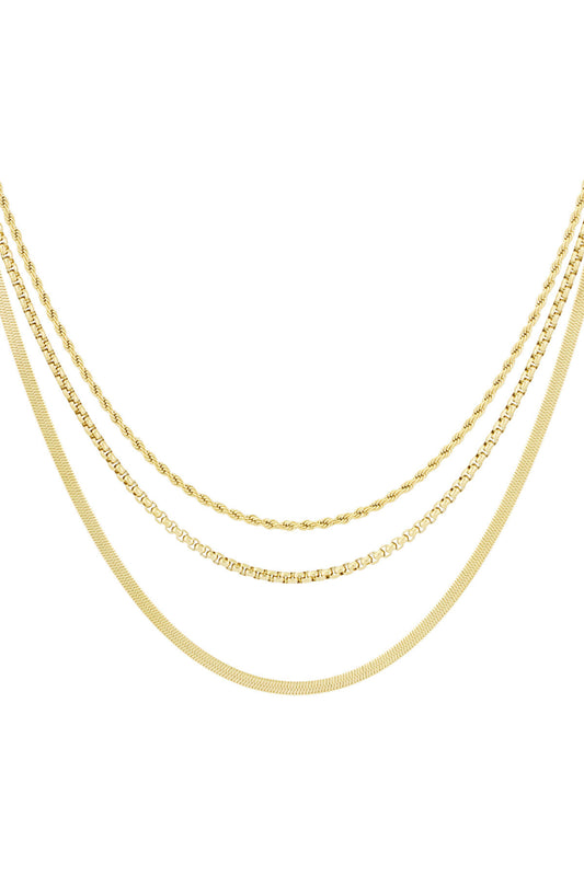 layered textures necklace
