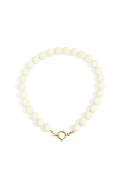 Necklace with large beads and front closure-15mm