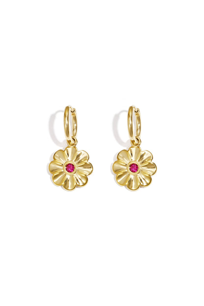 shimmering flower earrings