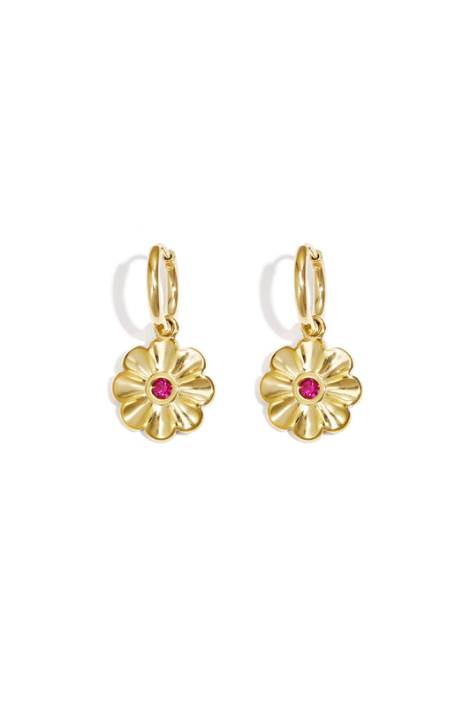shimmering flower earrings