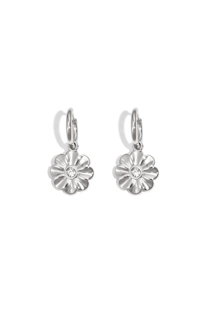 shimmering flower earrings