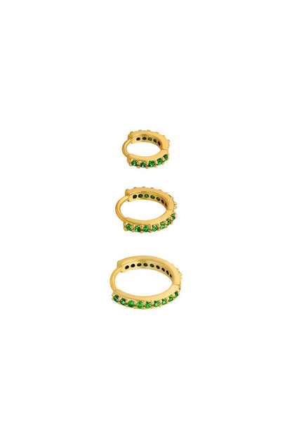 Earrings Set of Circles Copper