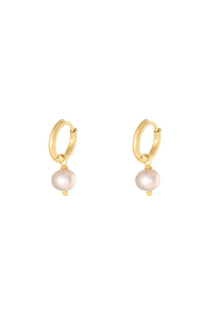 Earrings Pearl Of The Sea Grey Stainless Steel