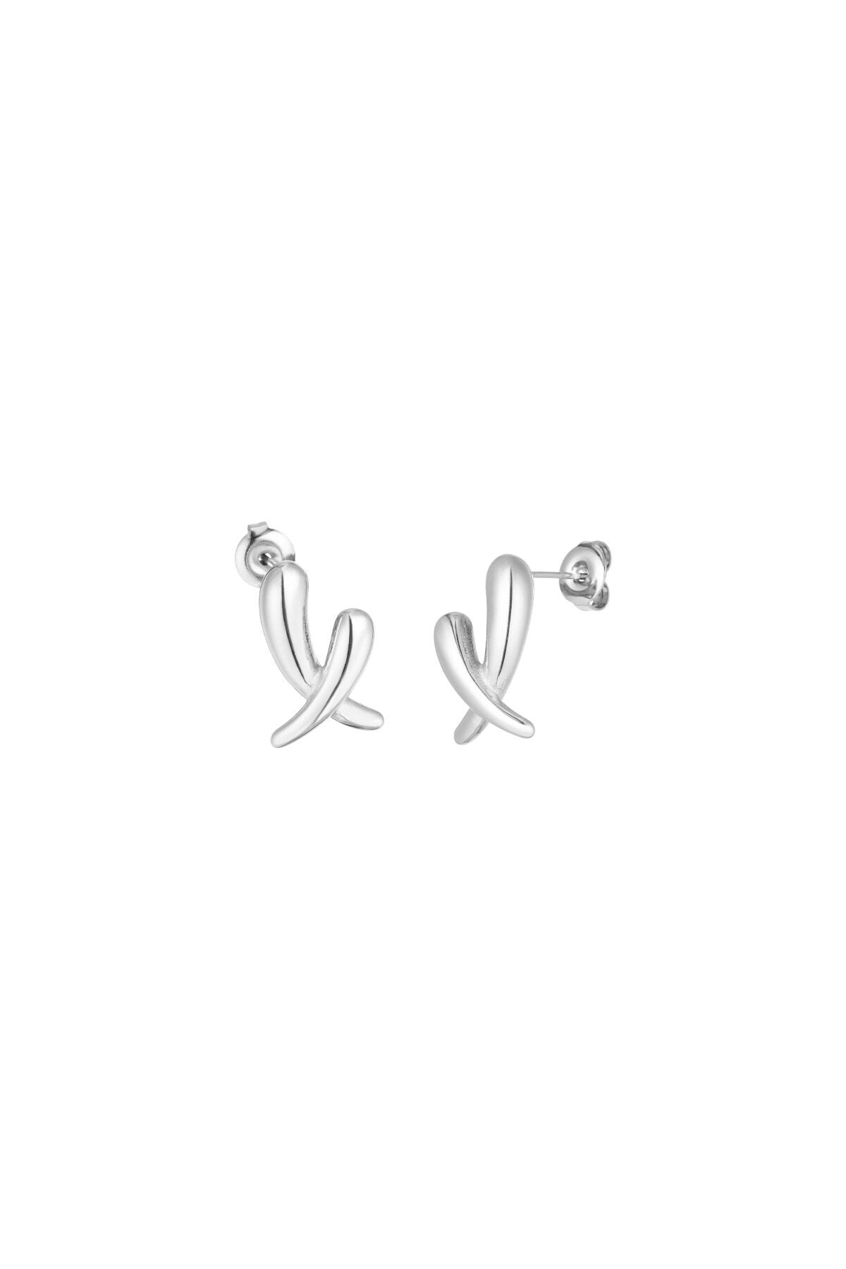 crossed earrings