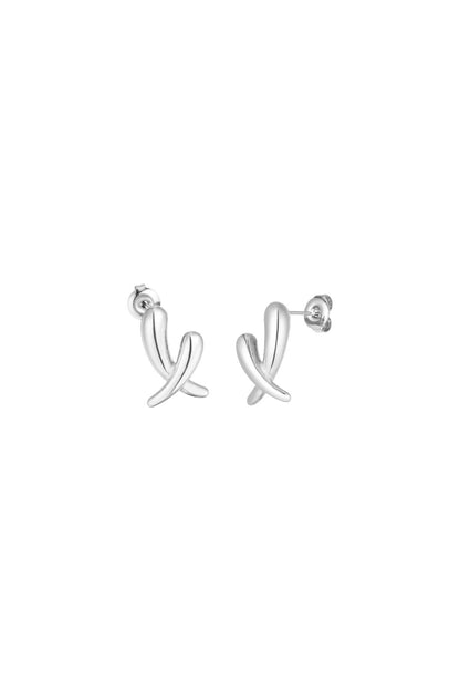 crossed earrings