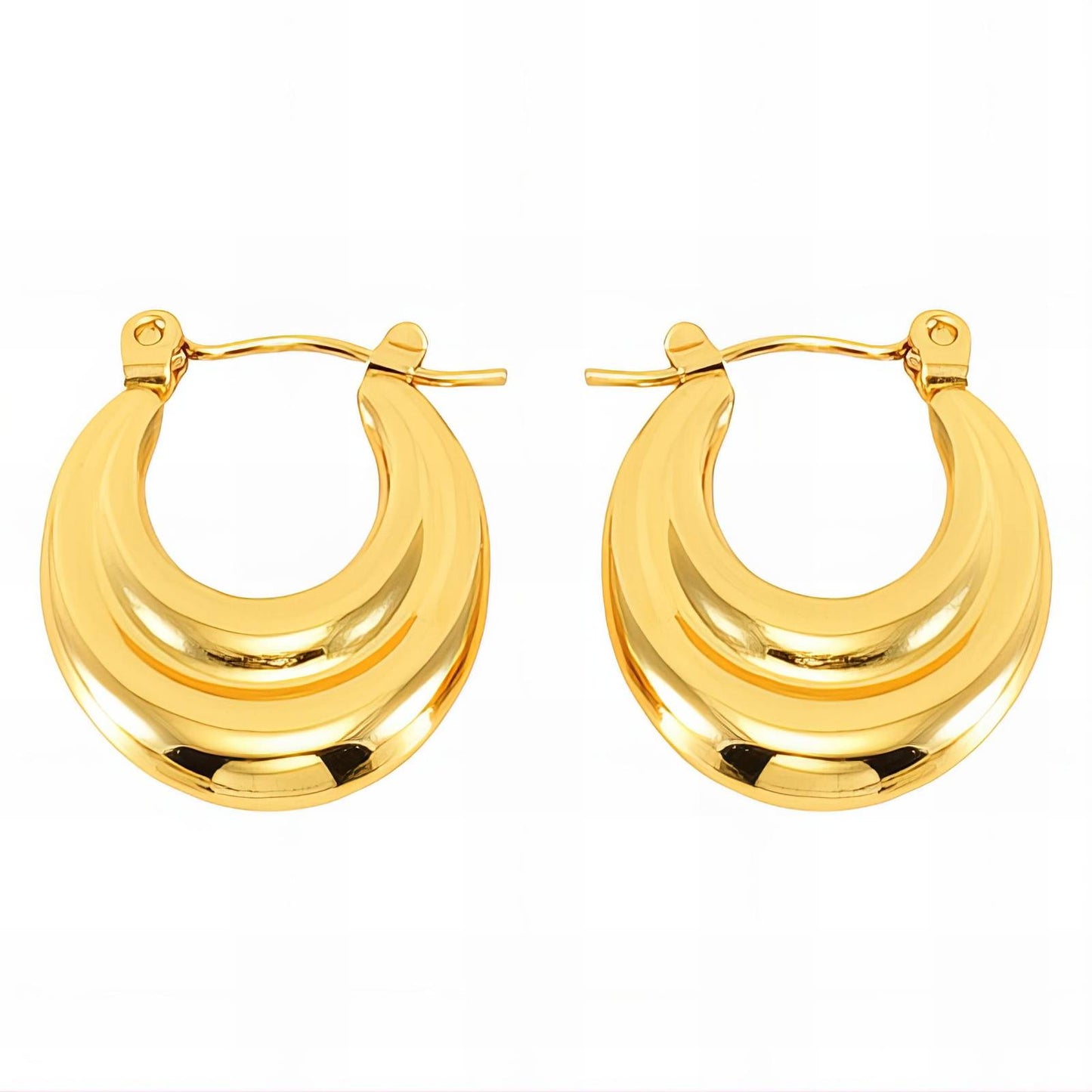 "BOLD HOOPS" 18K gold plated