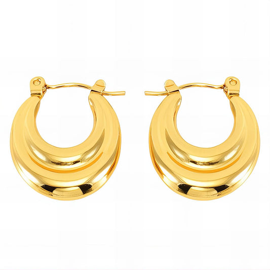 "BOLD HOOPS" 18K gold plated