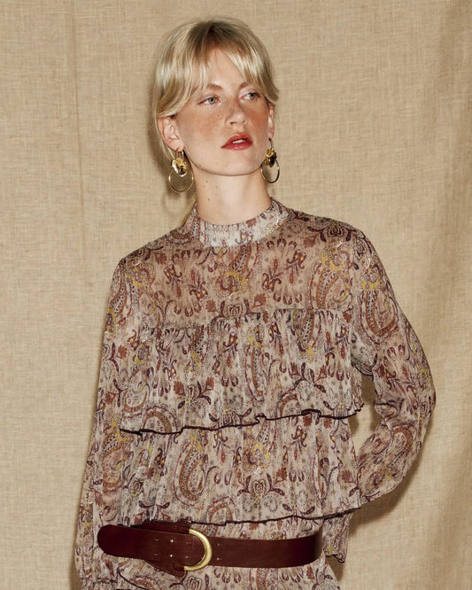 Double Anneau Drops worn, styled portrait