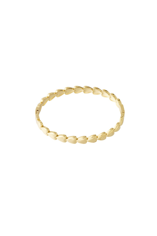 Guirlande heart bangle in gold — waterproof stainless steel, Veneris & Co