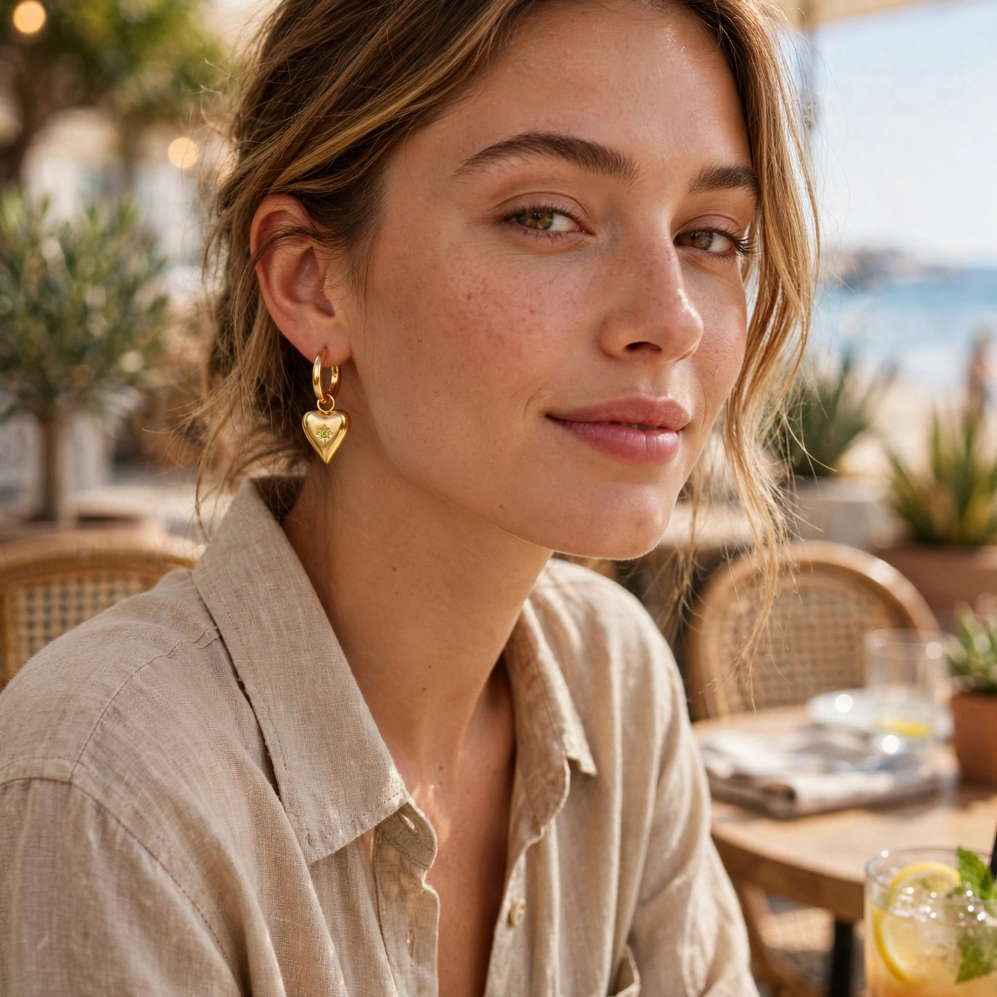 Birthstone Heart Earrings