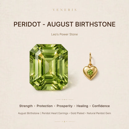 Birthstone Heart Earrings